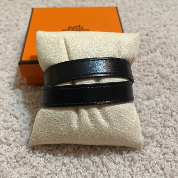 Hermes Kelly Double Tour Box leather black color size small - Picture 3 of 11
